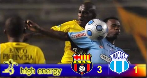 Barcelona golea por 3 a 1 al Macara de Ambato