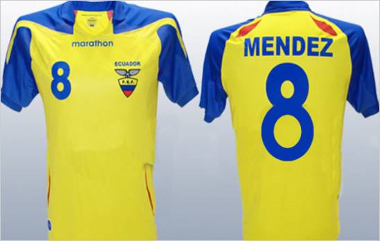 Camiseta oficial Copa Am�rica Ecuador 2011