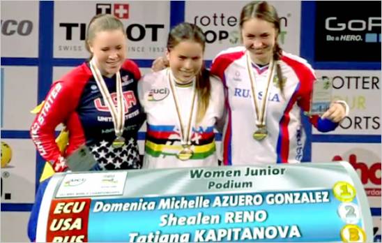 Dom�nica Azuero, campeona mundial de bicicross en Rotterdam, Holanda