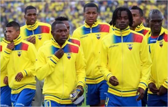 Ecuador debutara en el Mundial Brasil 2014 ante Suiza  el 15 de junio 2014