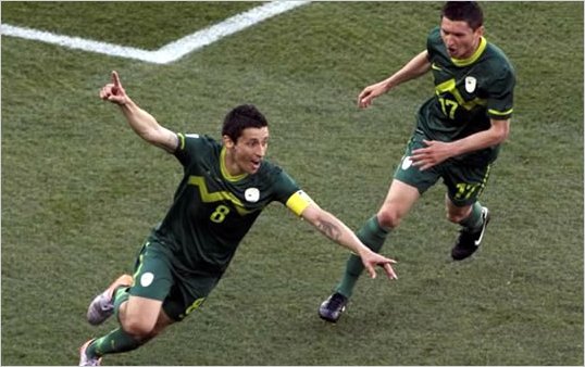 Capit�n esloveno Koren feliz por triunfo ante Argelia