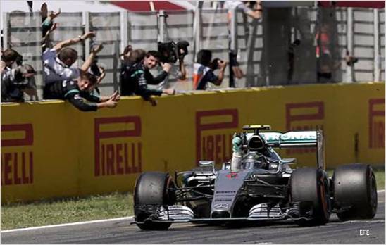 Nico Rosberg gan� su primer circuito en el GP de Espa�a
