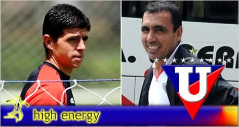 Graf y Sarabia un duelo aparte en el partido Liga Quito - Libertad