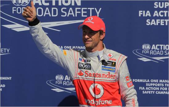 El piloto ingl�s Jenson Button gan� este domingo el Gran Premio de B�lgica