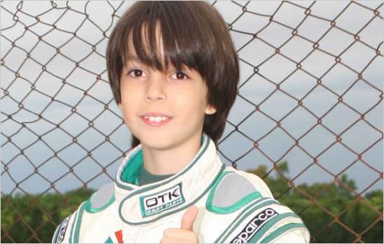 Kevin Felippo con s�lo 10 a�os ya fue seleccionado por Ferrari