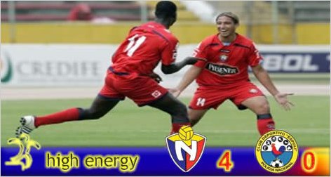 Nacional golea por 4 a 0 al Espoli