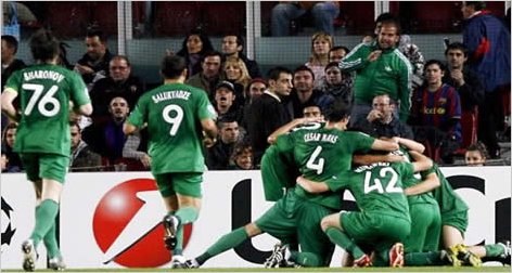 Rubin Kasan dio la sorpresa y venci� 1-2 al Barcelona en la 'Champions'