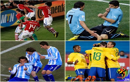 Por primera vez cuatro sudamericanos jugar�n en cuartos de final