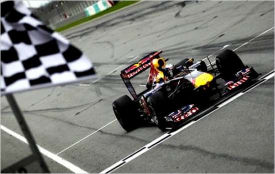 El alem�n Sebastian Vettel se subi� al podio en la GP de Malasia